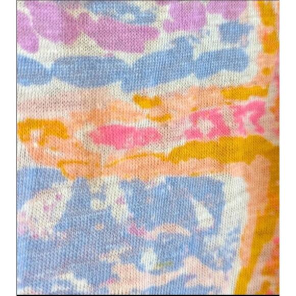 Lilly Pulitzer Inara Linen Top | Paradise Pink Bohemian Beach Starfish | Size M - Picture 5 of 7